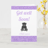 Speciale gepersonaliseerde get well soon kaart (Gele Bloem)