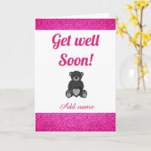 Speciale gepersonaliseerde get well soon kaart (Gele Bloem)