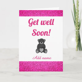 Speciale gepersonaliseerde get well soon kaart