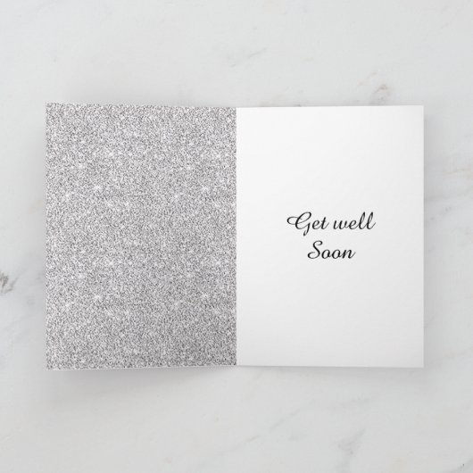 Speciale gepersonaliseerde get well soon kaart (Binnen)