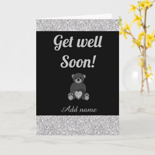 Speciale gepersonaliseerde get well soon kaart (Gele Bloem)