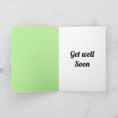 Speciale gepersonaliseerde get well soon kaart (Binnen)