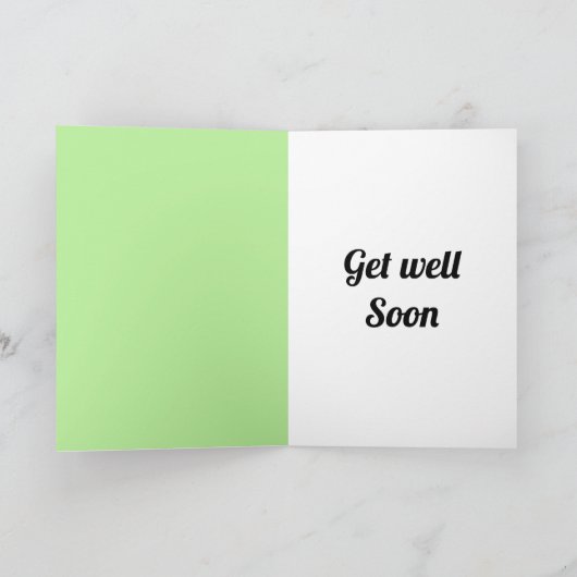 Speciale gepersonaliseerde get well soon kaart (Binnen)
