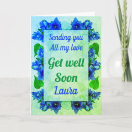 Speciale gepersonaliseerde get well soon kaart