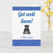 Speciale gepersonaliseerde get well soon kaart (Gele Bloem)