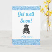 Speciale gepersonaliseerde get well soon kaart (Gele Bloem)
