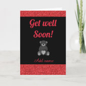 Speciale gepersonaliseerde get well soon kaart (Voorkant)