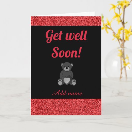 Speciale gepersonaliseerde get well soon kaart (Gele Bloem)