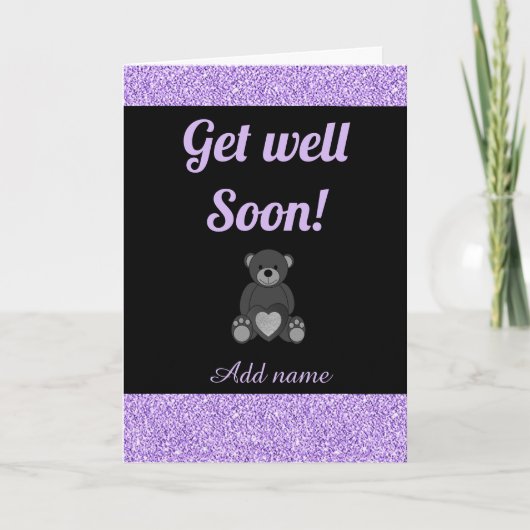 Speciale gepersonaliseerde get well soon kaart (Voorkant)
