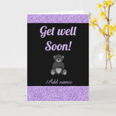 Speciale gepersonaliseerde get well soon kaart (Gele Bloem)