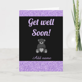 Speciale gepersonaliseerde get well soon kaart