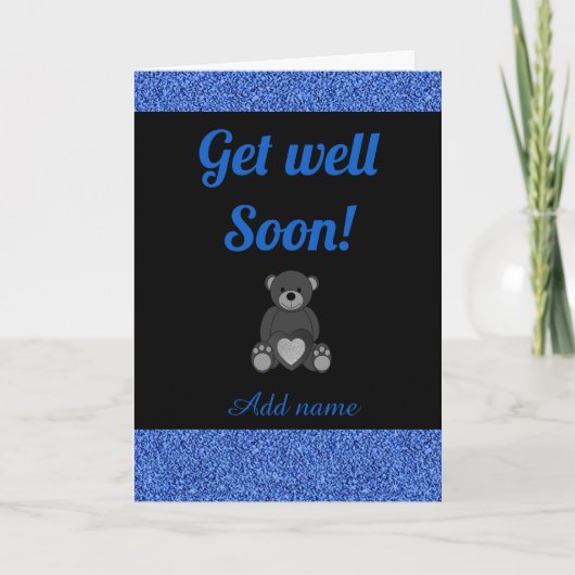 Speciale gepersonaliseerde get well soon kaart (Voorkant)