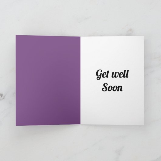 Speciale gepersonaliseerde get well soon kaart (Binnen)