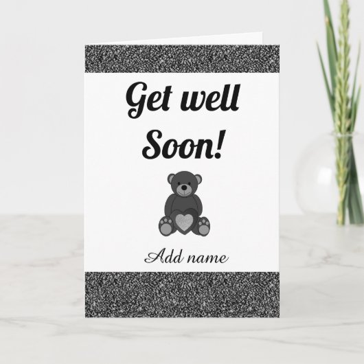 Speciale gepersonaliseerde get well soon kaart (Voorkant)