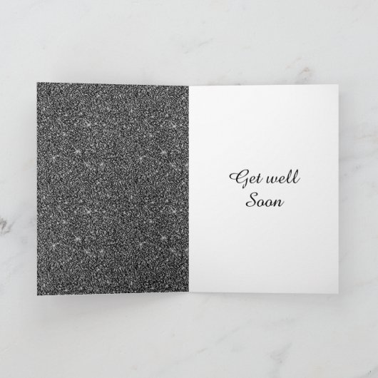 Speciale gepersonaliseerde get well soon kaart (Binnen)