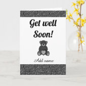 Speciale gepersonaliseerde get well soon kaart (Gele Bloem)