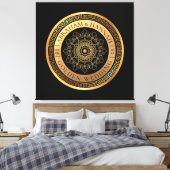 Speciale gepersonaliseerde gouden bruiloft 50 jaar canvas afdruk (Insitu (Slaapkamer))