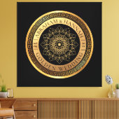 Speciale gepersonaliseerde gouden bruiloft 50 jaar canvas afdruk (Insitu (Woonkamer))