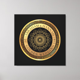 Speciale gepersonaliseerde gouden bruiloft 50 jaar canvas afdruk