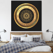 Speciale gepersonaliseerde gouden bruiloft 50 jaar canvas afdruk (Insitu (Slaapkamer))