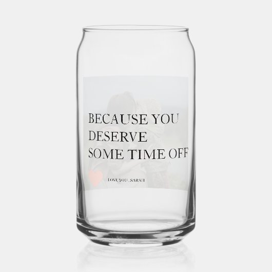 Speciale gepersonaliseerde Moederdag geschenken Blikvorm Glas (Voorkant)