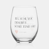 Speciale gepersonaliseerde Moederdag geschenken Wijnglas Zonder Voet (Achterkant)