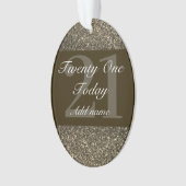 Speciale gepersonaliseerde verjaardagsornament cad ornament (voorkant)