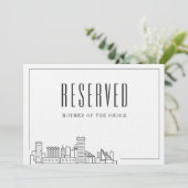 Speciale gereserveerde stoel | Baltimore Bruiloft Kaart (Staand voorkant)