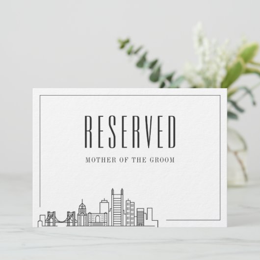 Speciale gereserveerde stoel | Bruiloft in Pittsbu Kaart (Staand voorkant)