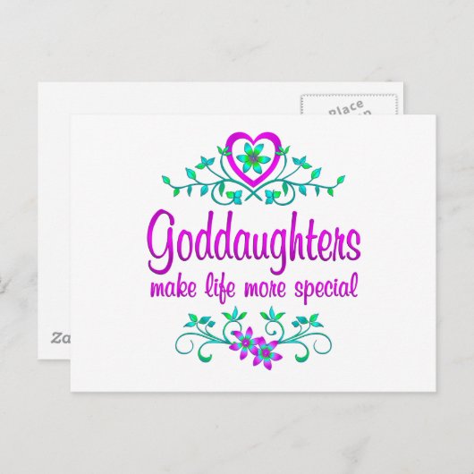 Speciale goddochter briefkaart (Voorkant / Achterkant)