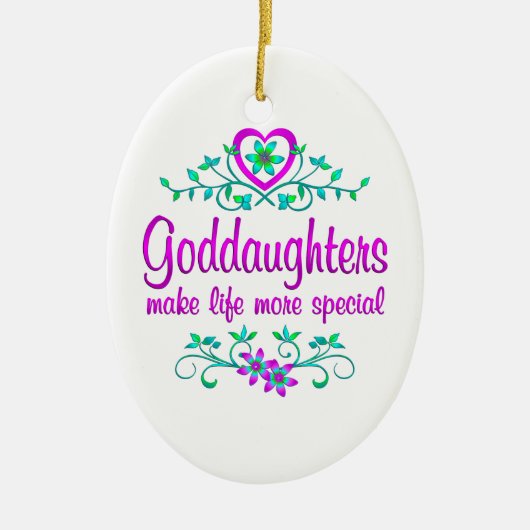 Speciale goddochter keramisch ornament (Voorkant)