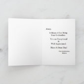 Speciale Godfather Happy Birthday Stijlvolle Retro Kaart (Binnen)