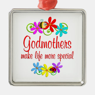 Speciale godmoeder metalen ornament