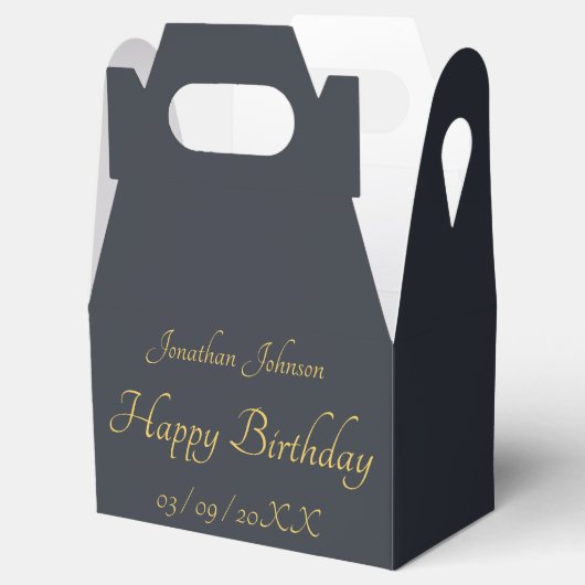 Speciale Gold Birthday Black Favor Box Bedankdoosjes (Geopend)