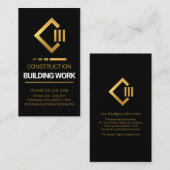 Speciale Gold Letter-C rebar constructie Visitekaartje (Voorkant / Achterkant)