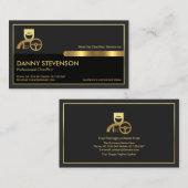 Speciale Gold Lijst dubbele grijze lagen, Chauffeu Visitekaartje (Voorkant / Achterkant)