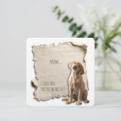 Speciale Golden Retriever Mom Kaart (Staand voorkant)