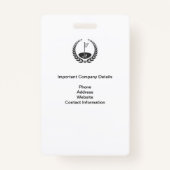 SPECIALE GOLF EVENT PERSKAART - Foto ID. Badge (Achterkant)