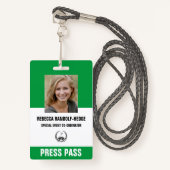 SPECIALE GOLF EVENT PERSKAART - Foto ID. Badge (Voorkant met draagriem)