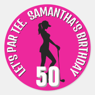 Speciale Golf Verjaardag Verrassing Ronde Sticker