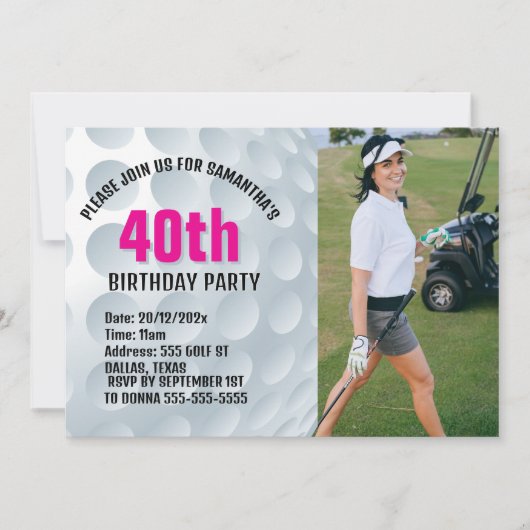 Speciale Golf verjaardagsviering Kaart (Voorkant)