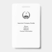 SPECIALE GOLFEVENT PERSKAART - Foto I.D. Badge (Achterkant)