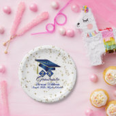 Speciale Graduation Party Blue & Gold 20XX Papieren Bordje (Feest)