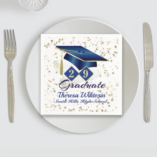 Speciale Graduation Party Blue & Gold 20XX Servet
