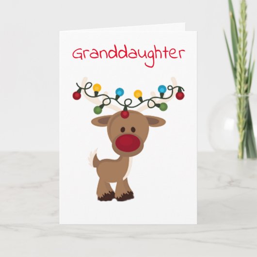 **SPECIALE GRANDDAUGHTER* MERRY CHRISTMAS FEESTDAGEN KAART (Voorkant)