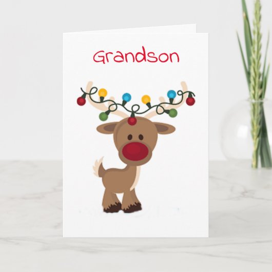 **SPECIALE GRANDSON** MERRY CHRISTMAS HOLIDAY CARD FEESTDAGEN KAART (Voorkant)
