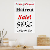 Speciale haircut Poster Beauty Salon (Keuken)