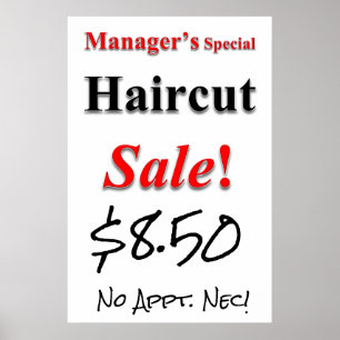 Speciale haircut Poster Beauty Salon