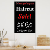 Speciale haircut Poster Beauty Salon (Keuken)