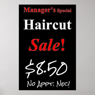 Speciale haircut Poster Beauty Salon